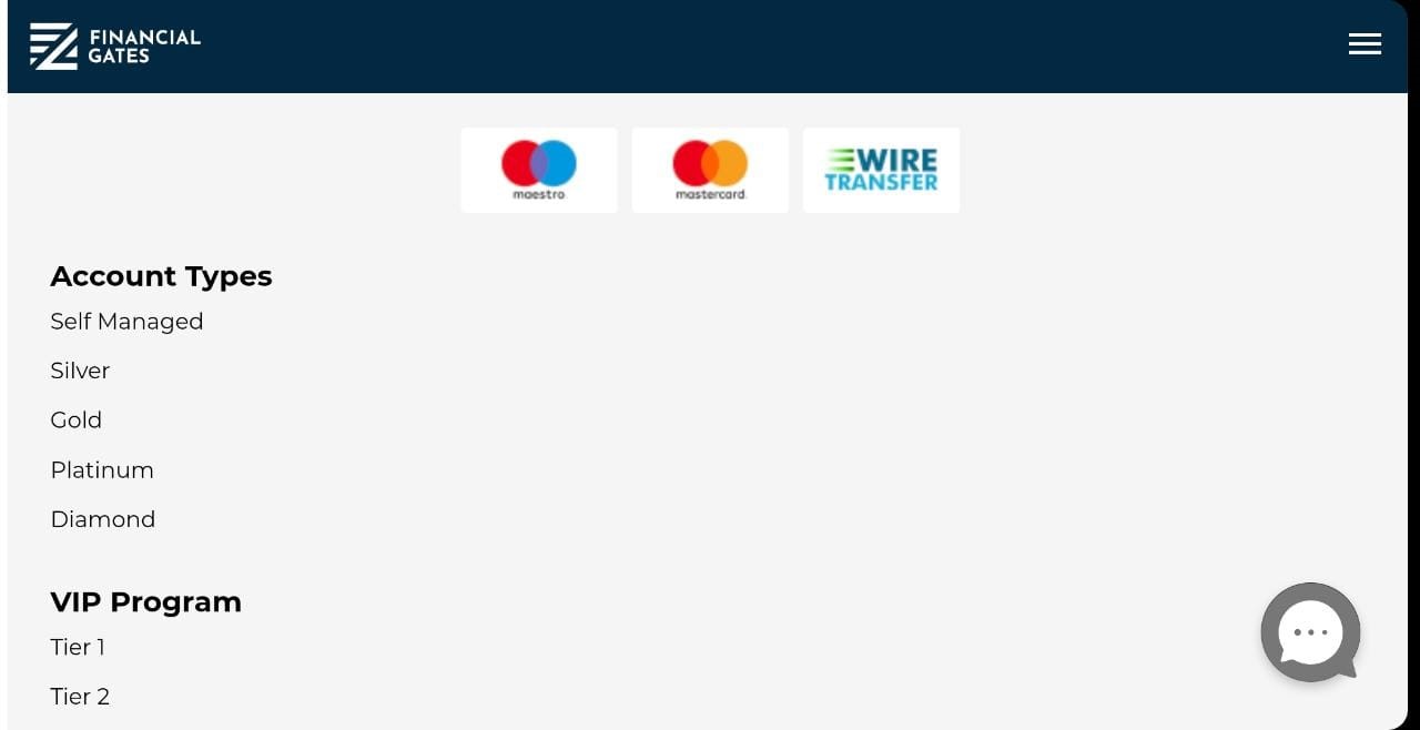 FinancialGates trading accounts