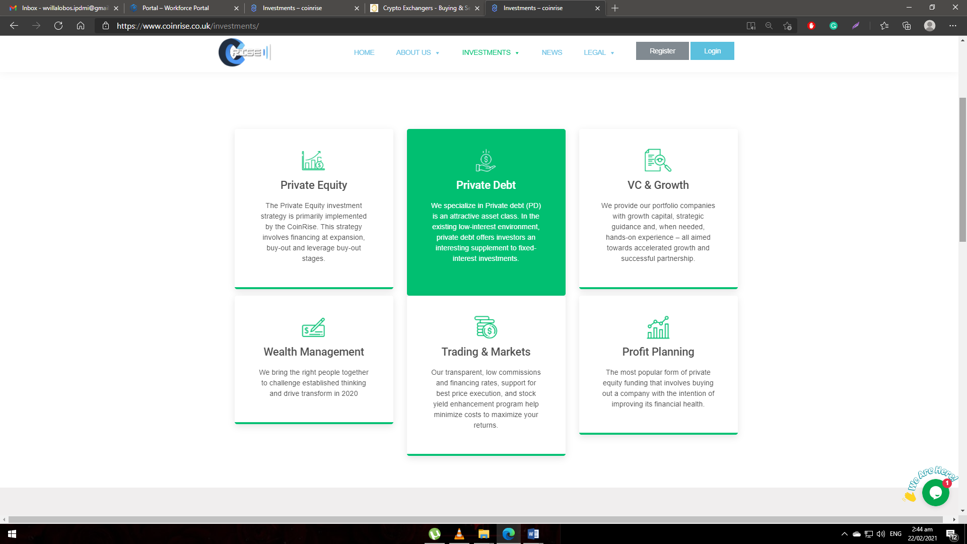 CoinRise Investment Options
