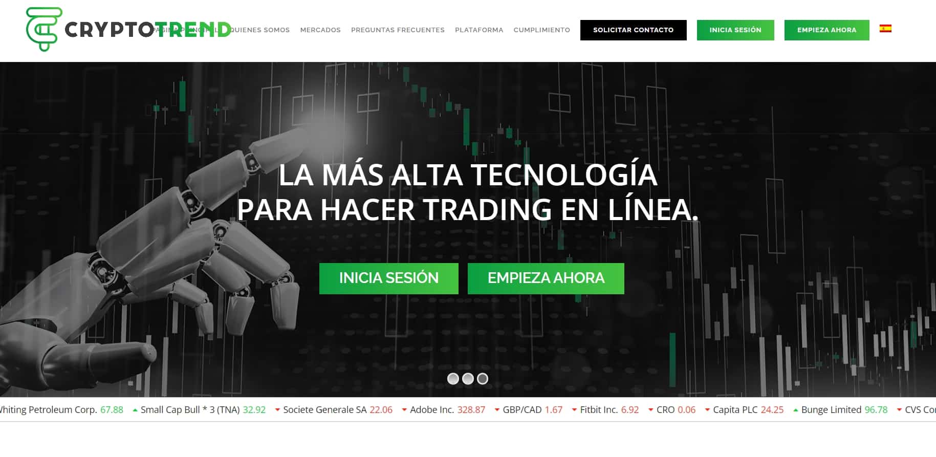 Crypto Trend página principal