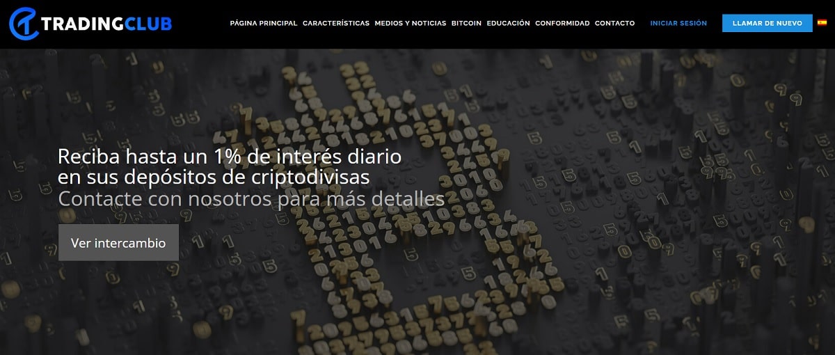 Trading-Club página principal