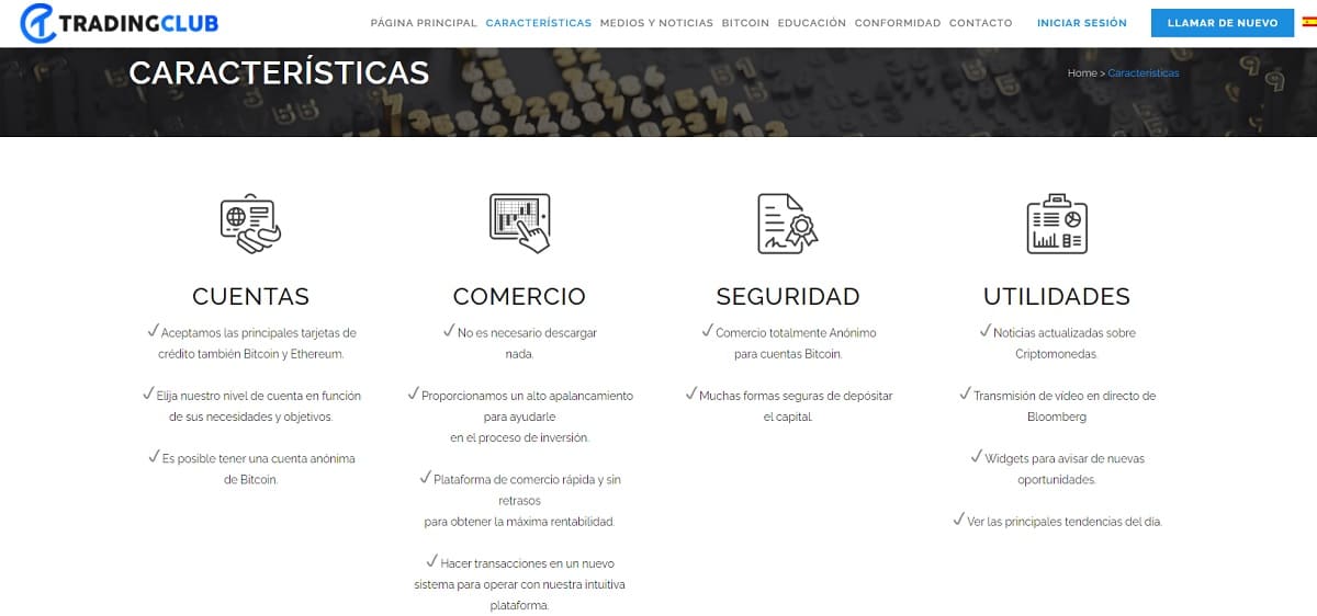 Trading-Club Plataforma para comerciantes