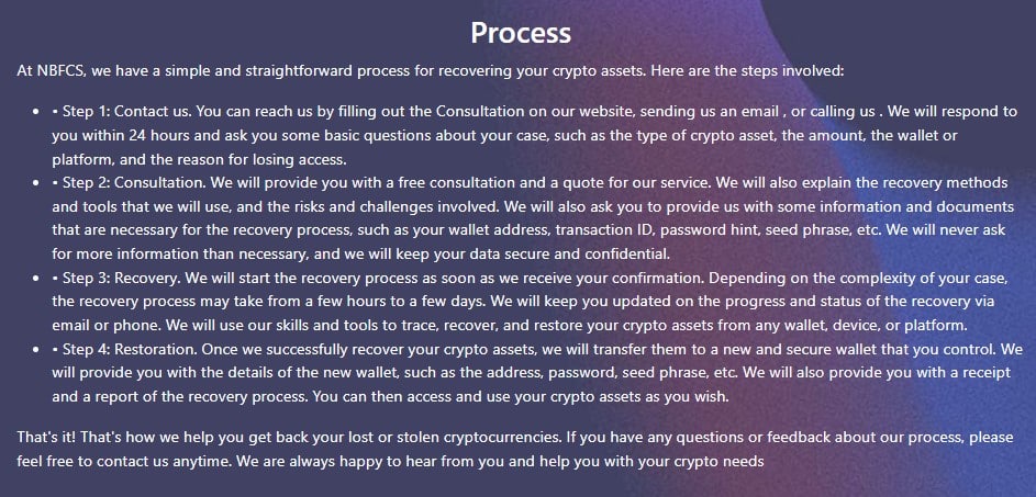 NBFC-S recovery process explained