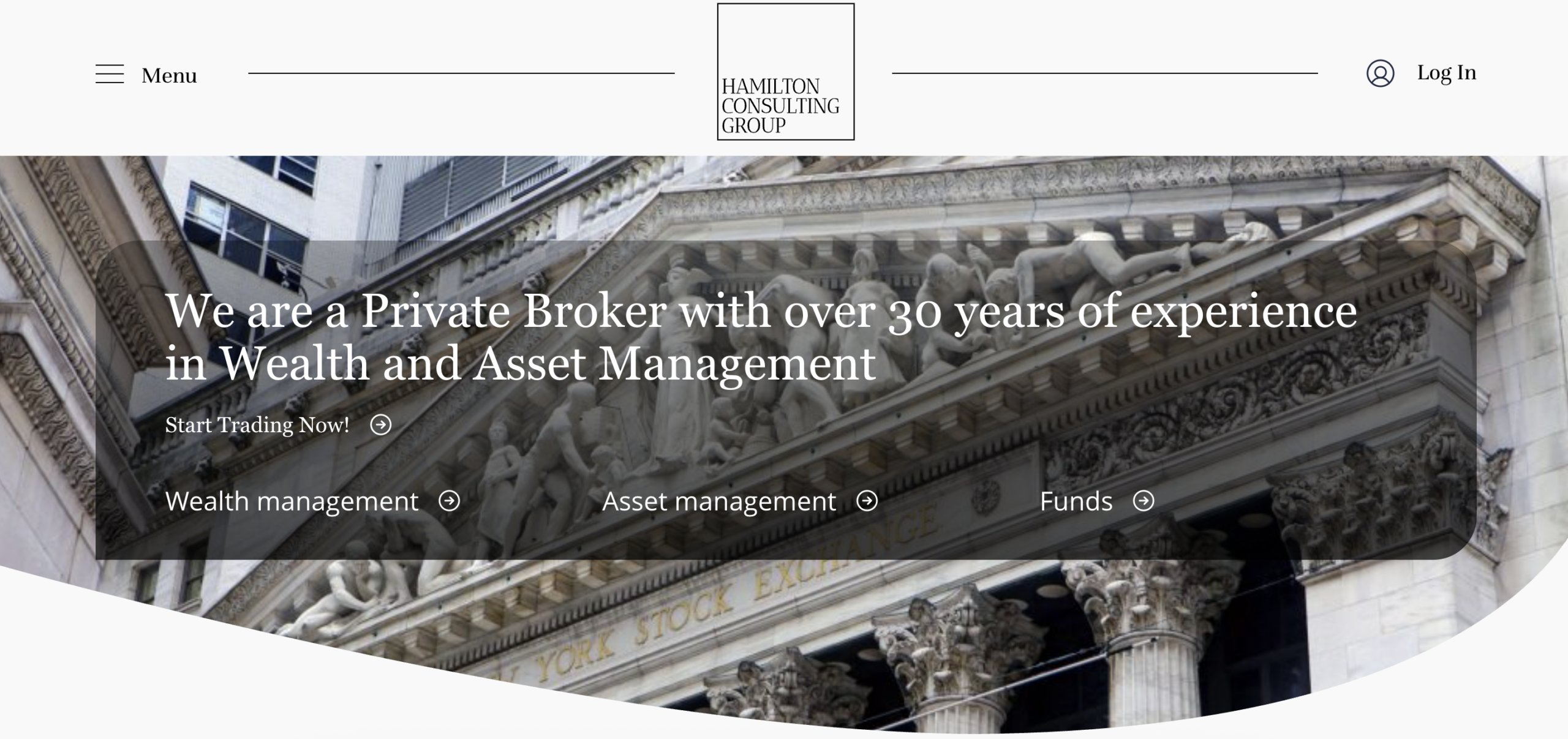 Hamilton Consulting Group home page screenshot