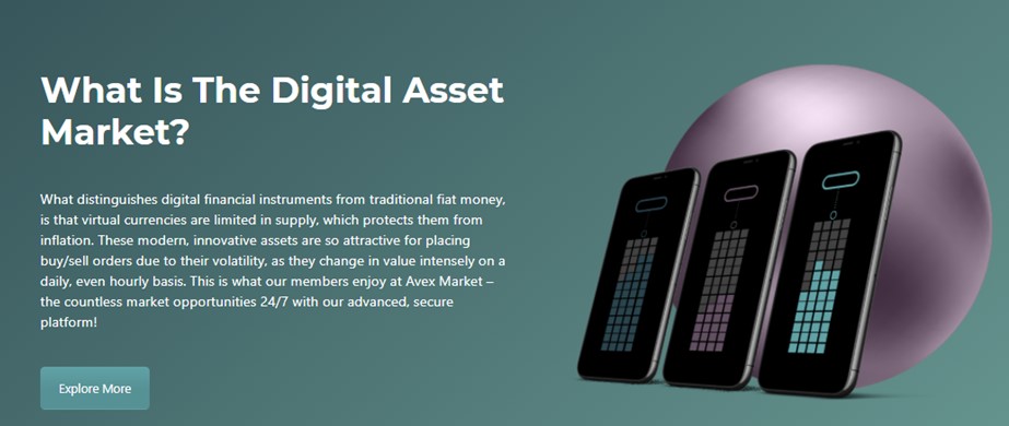 crypto trading with Avex Market