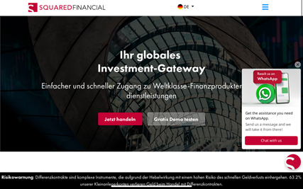 Die offizielle Homepage von SquaredFinancial.
