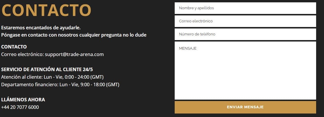 Trade Arena Customer Support