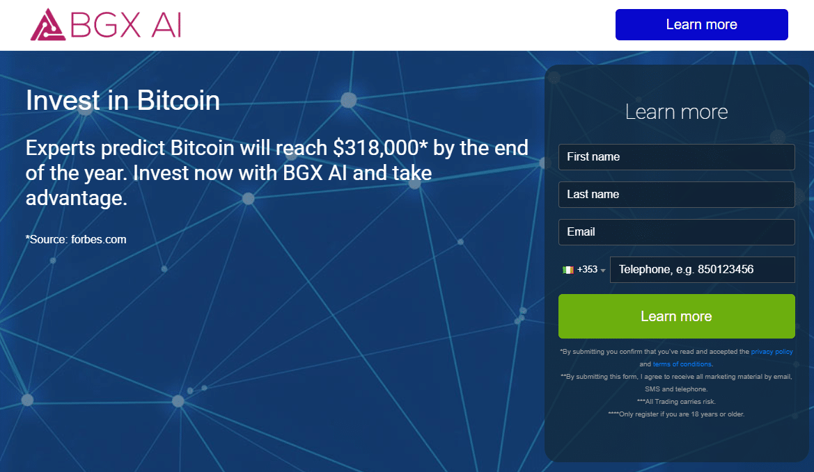 BGX AI trading robot