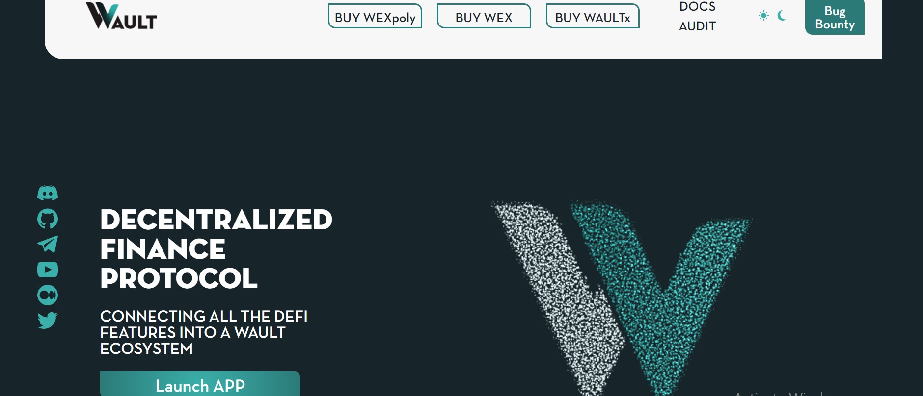 Wault Finance website