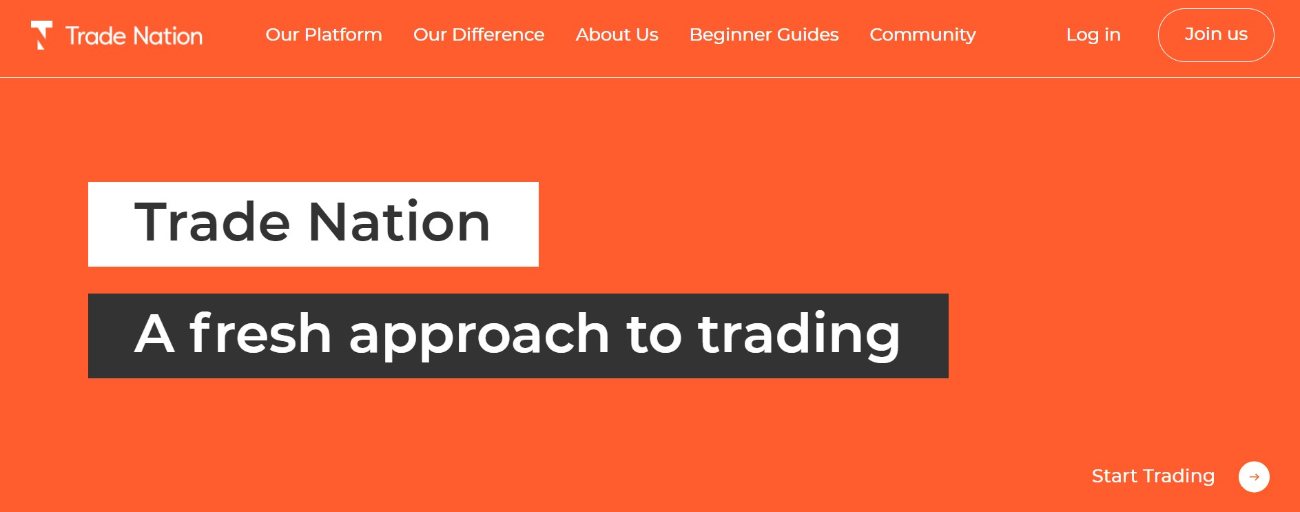 Trade Nation website