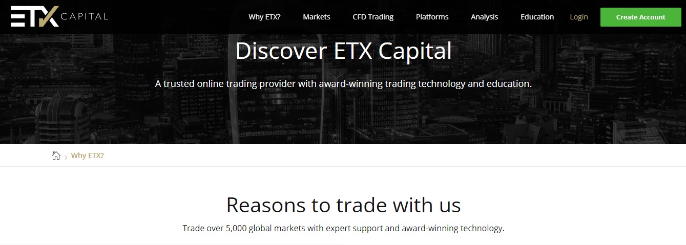 ETX Capital website