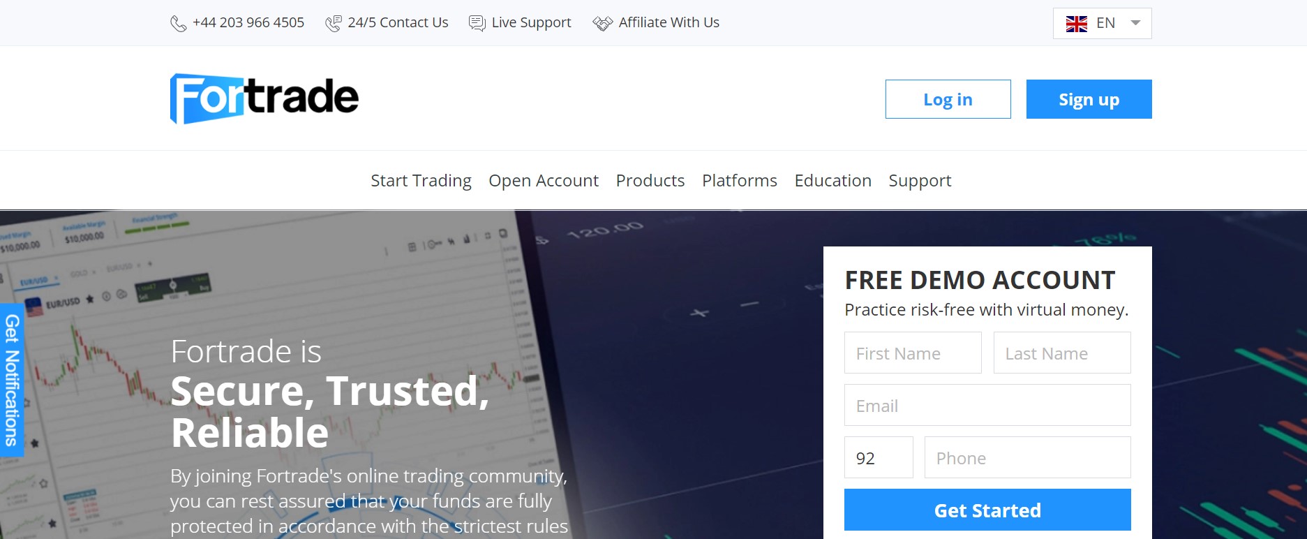 Fortrade website