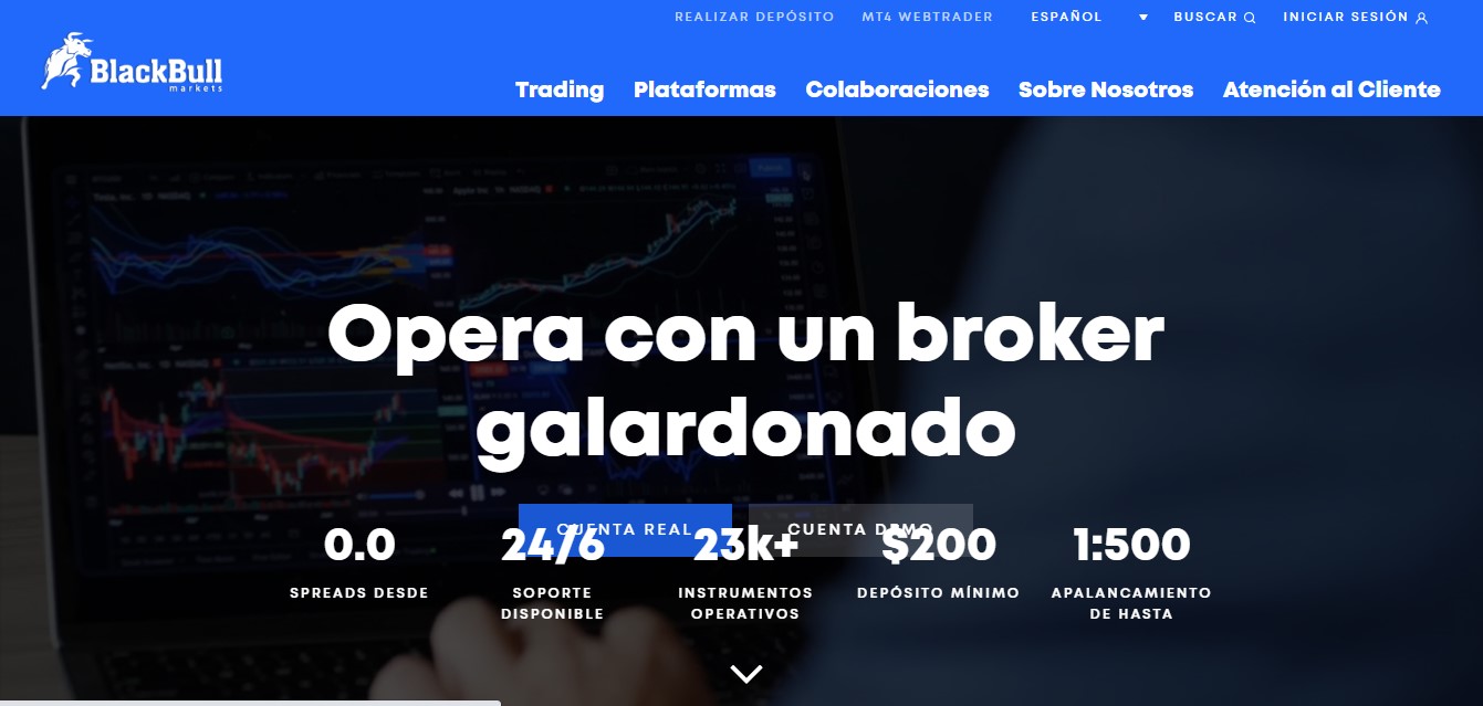 BlackBull Markets website