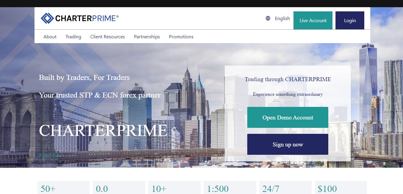 CharterPrime website