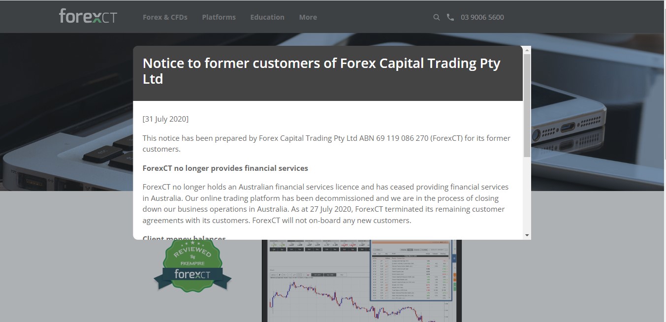 ForexCT website