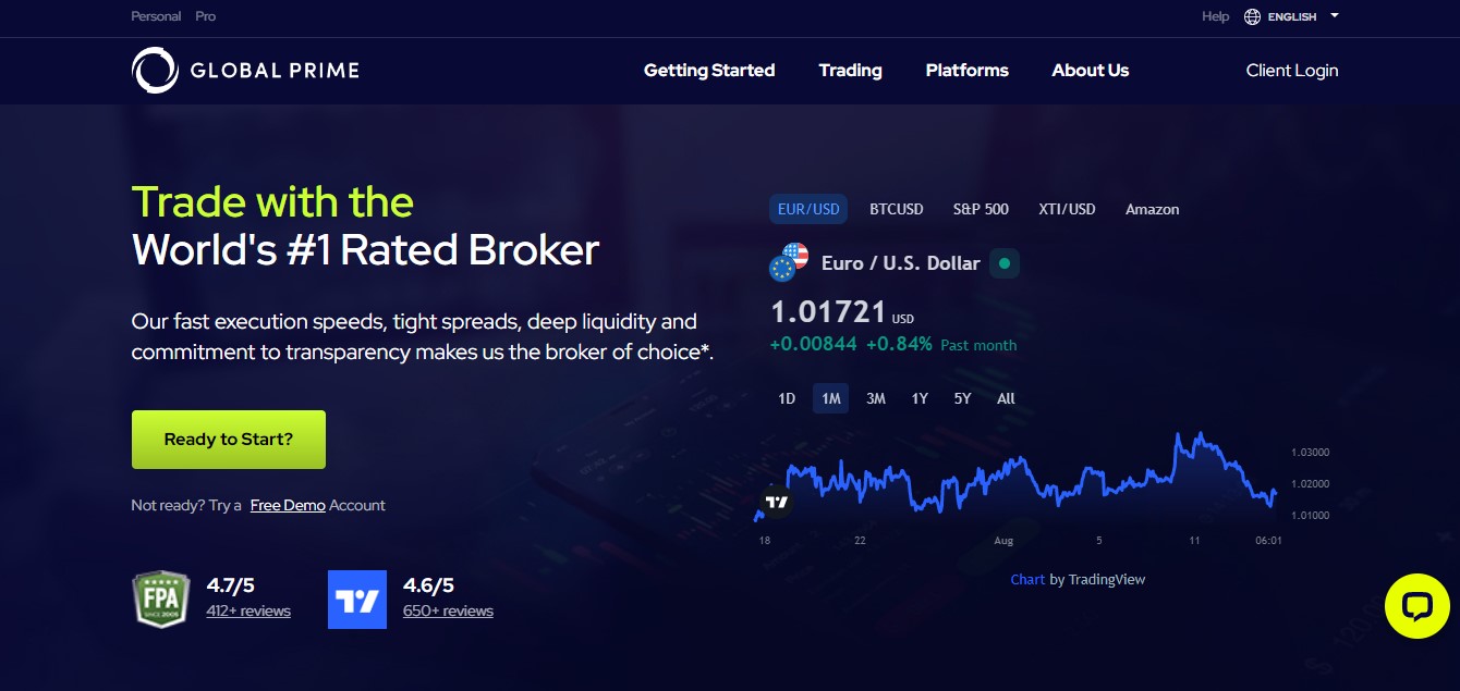 Global Prime website