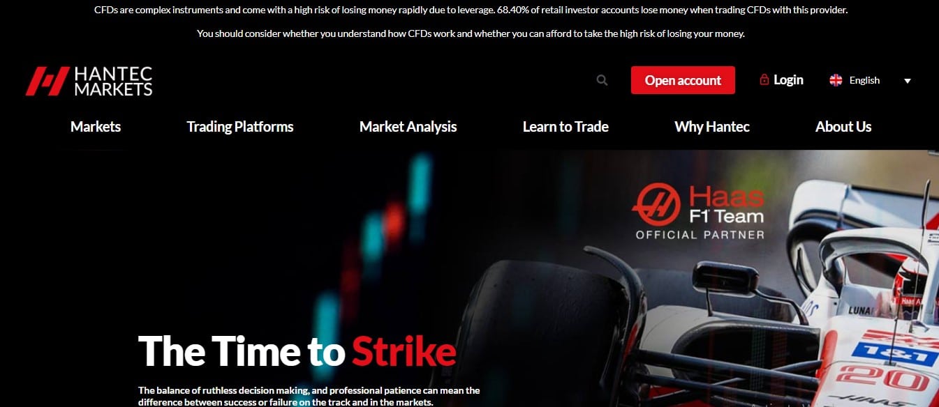 Hantec Markets website