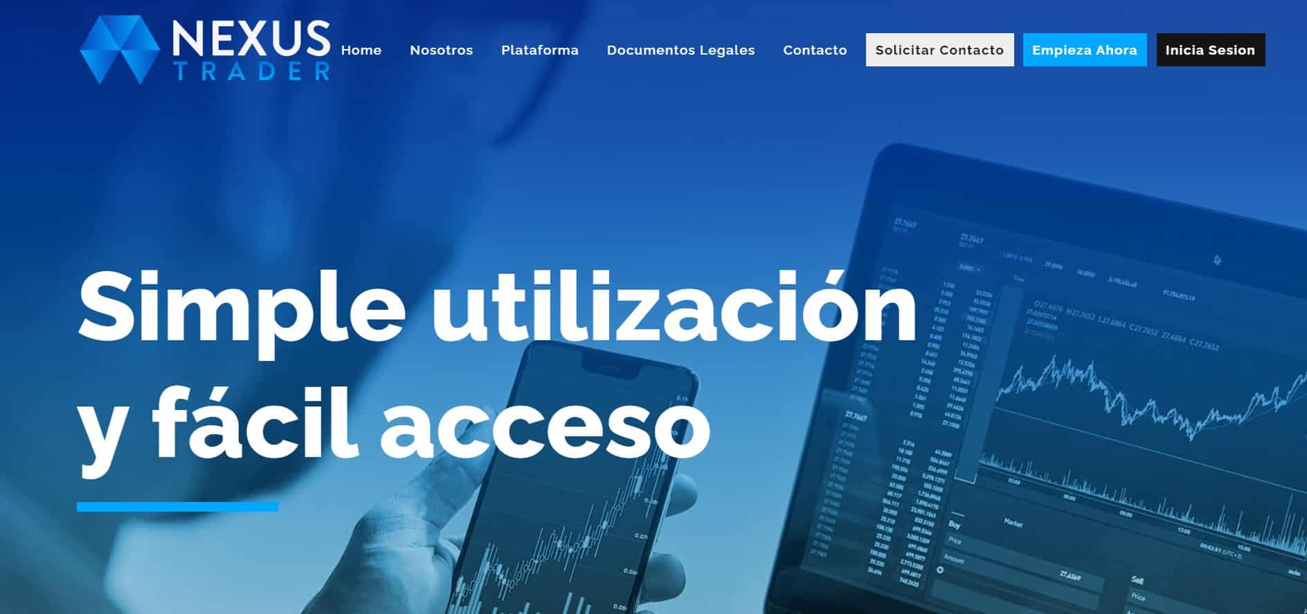 Nexus Trader website