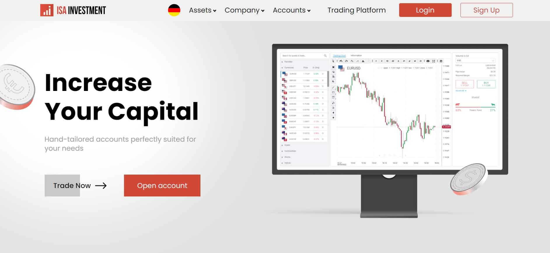 ISA Investment website