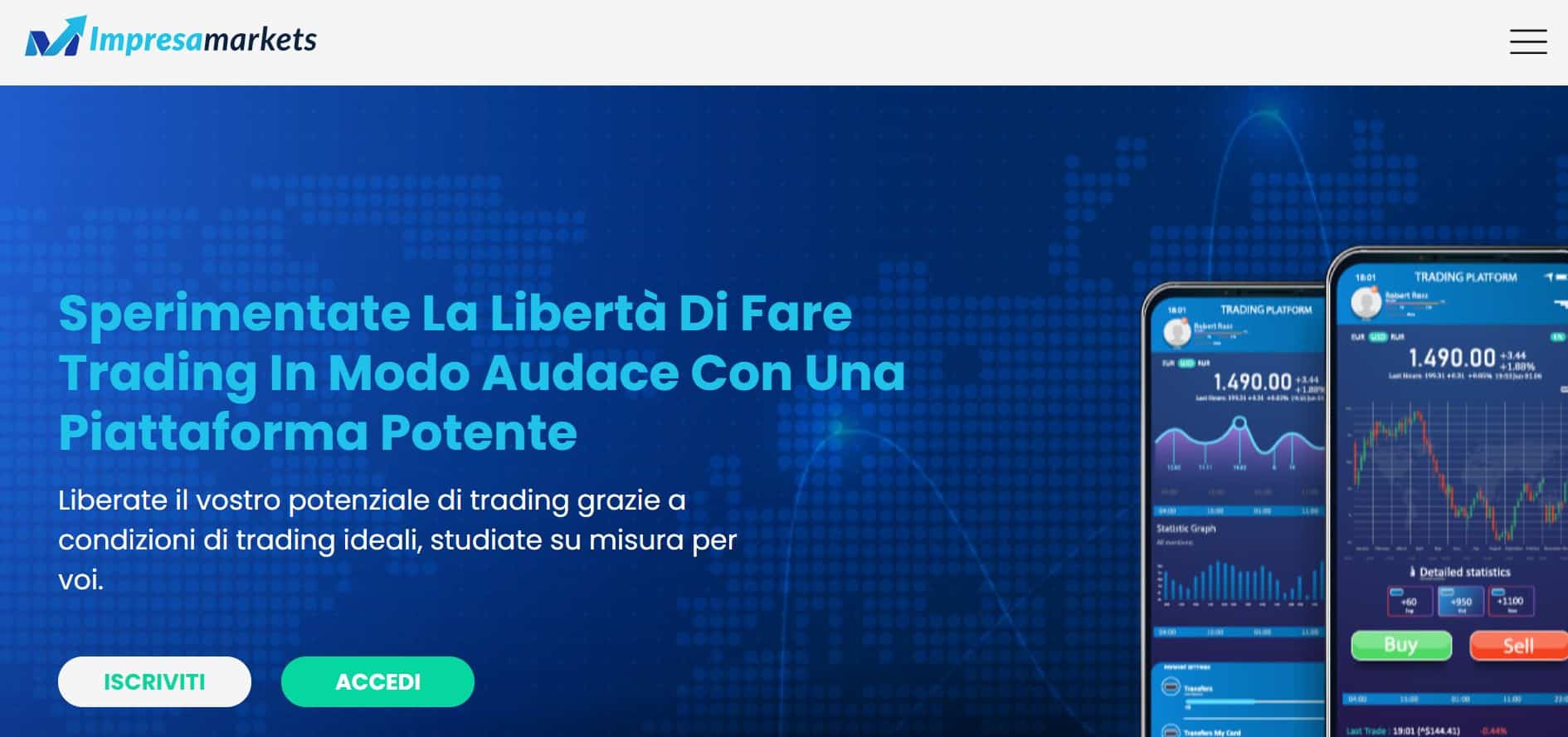 Impresamarkets website