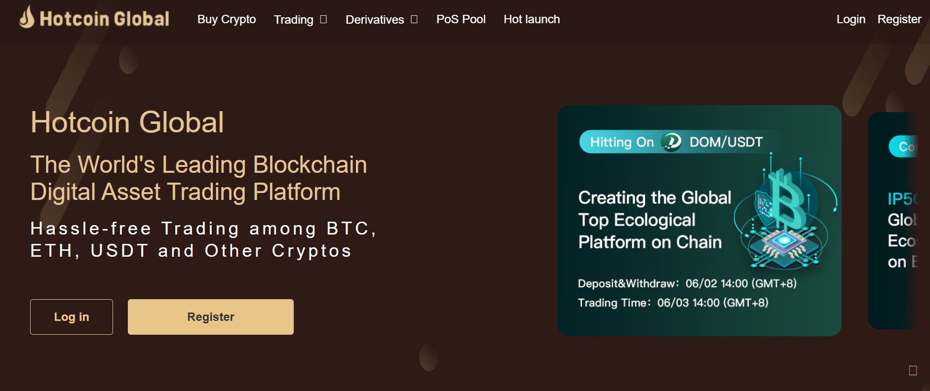 Hotcoin Global website