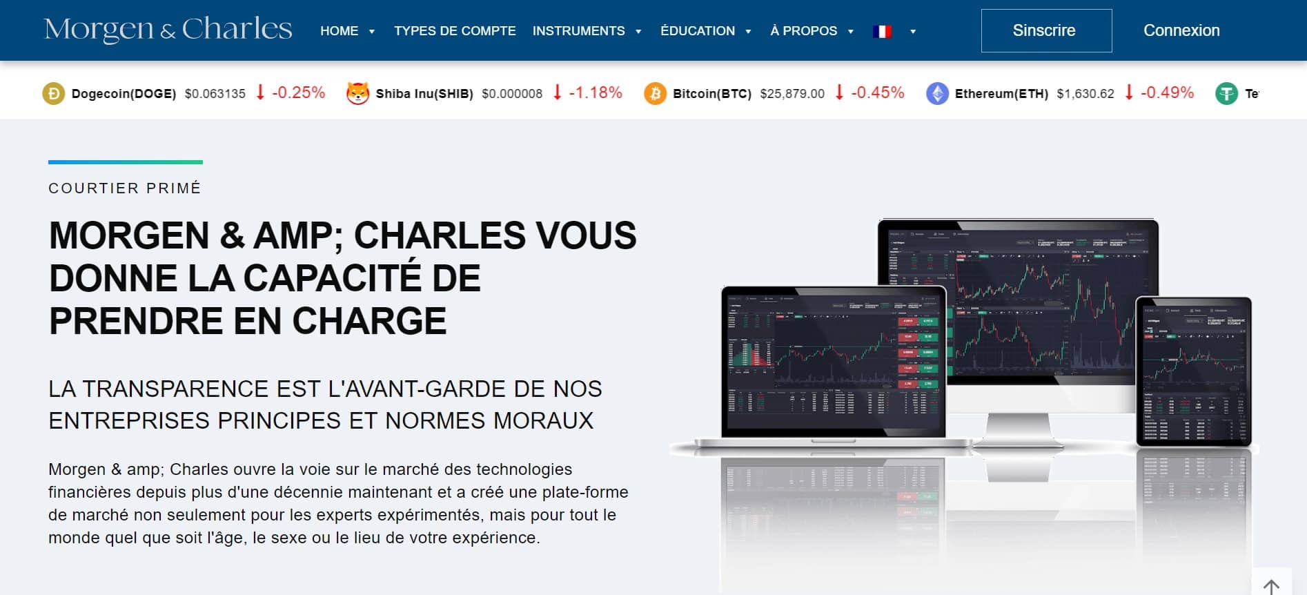 Morgan & Charles website