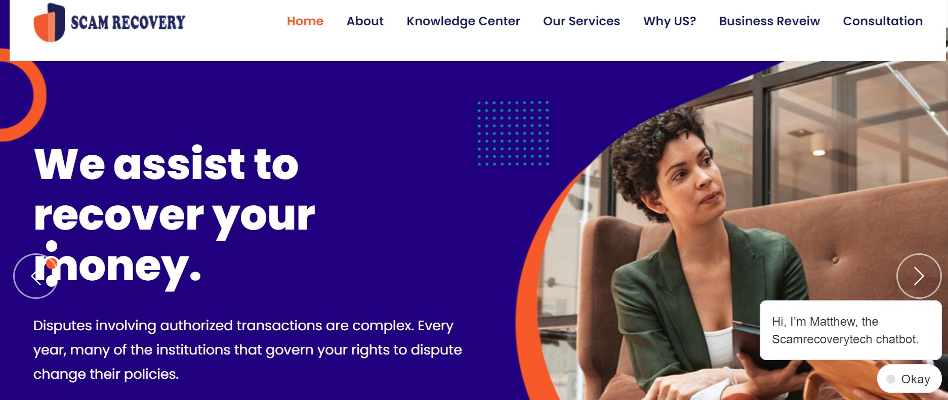 Scam Recovery website