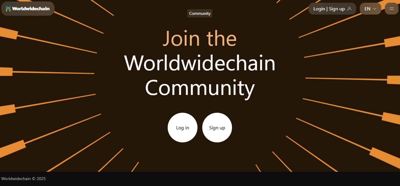 World Wide Chain SignUp Page